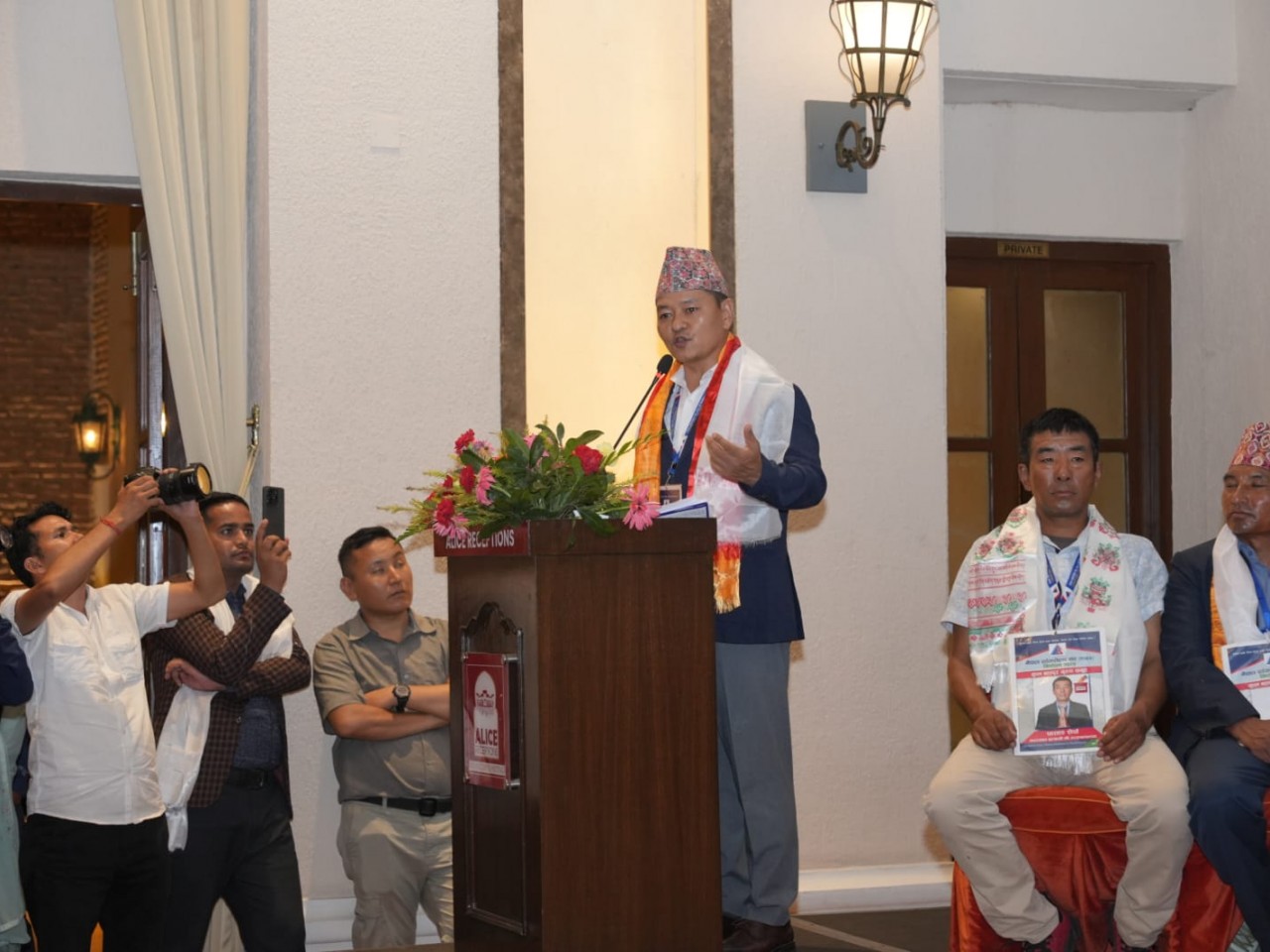 एनएमए अध्यक्षका प्रत्याशी गुरुङ समूहको मतको अपिल गर्दै कार्यक्रम